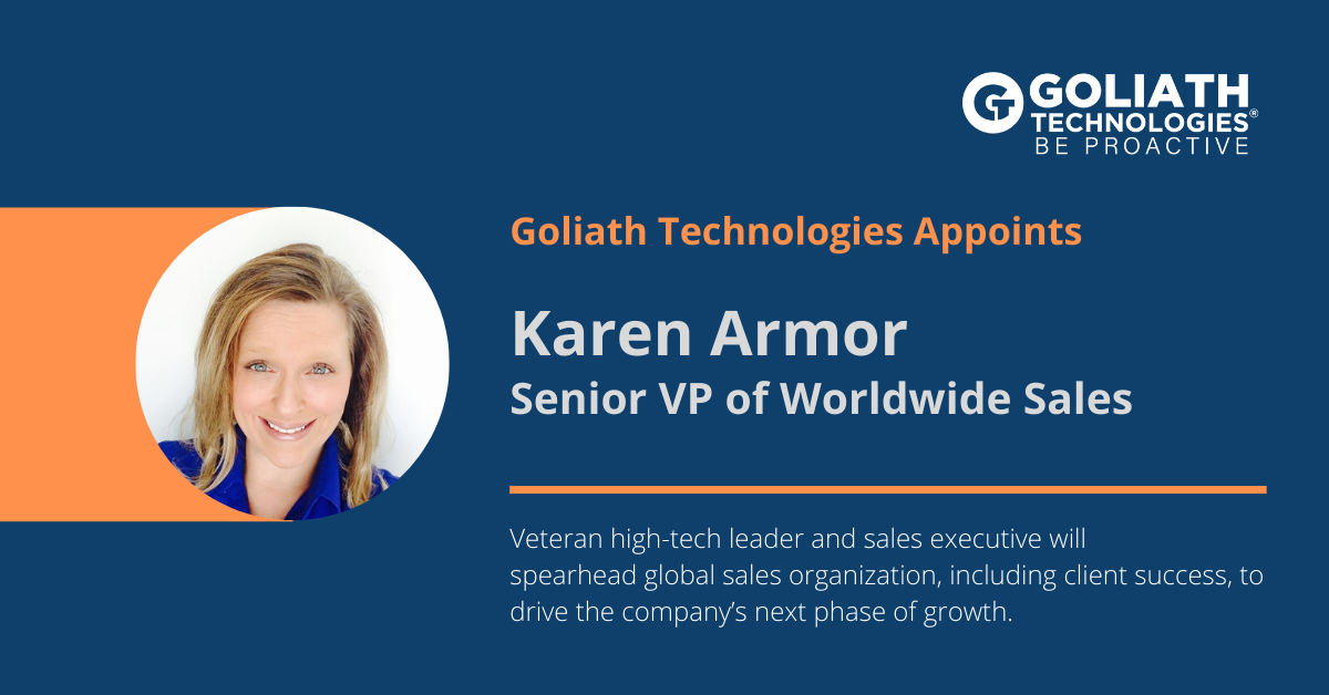 Goliath Appoints Karen Armor as Senior Vice President of Worldwide Sales