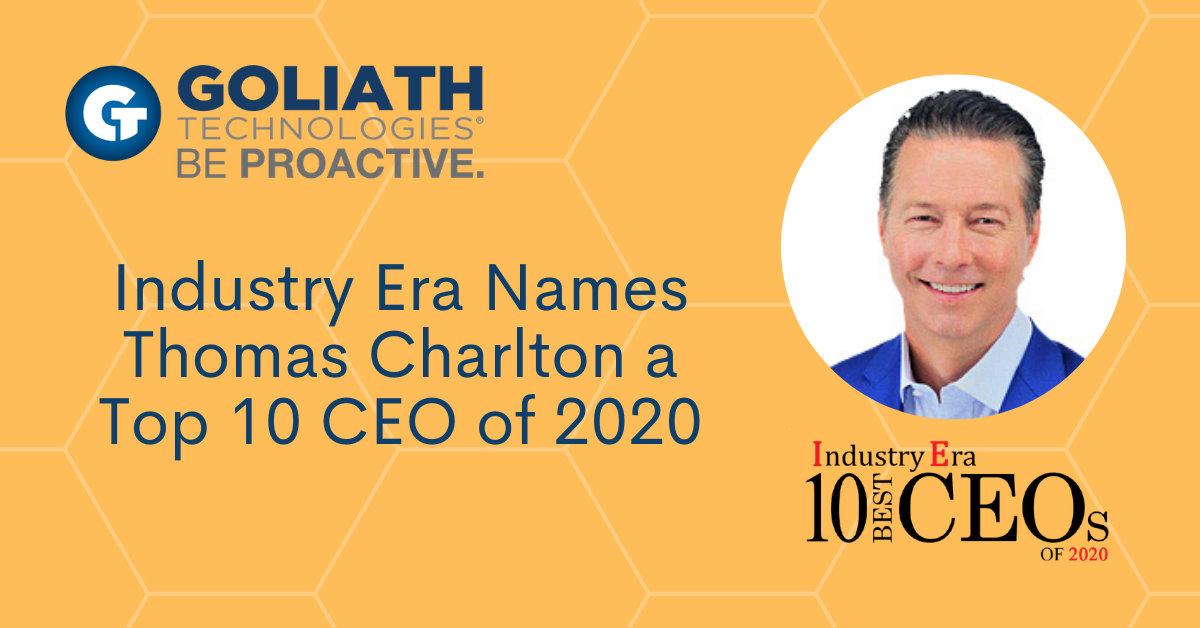 Industry Era Honors Goliath Technologies’ CEO, Thomas Charlton, as One of the Top 10 CEOs of 2020