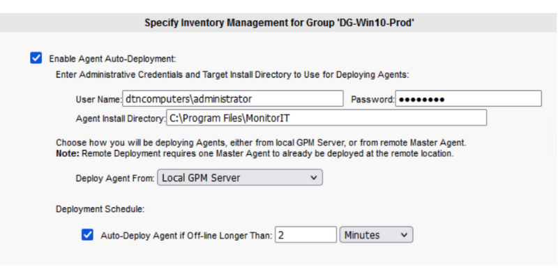 Automatic Agent Deployment