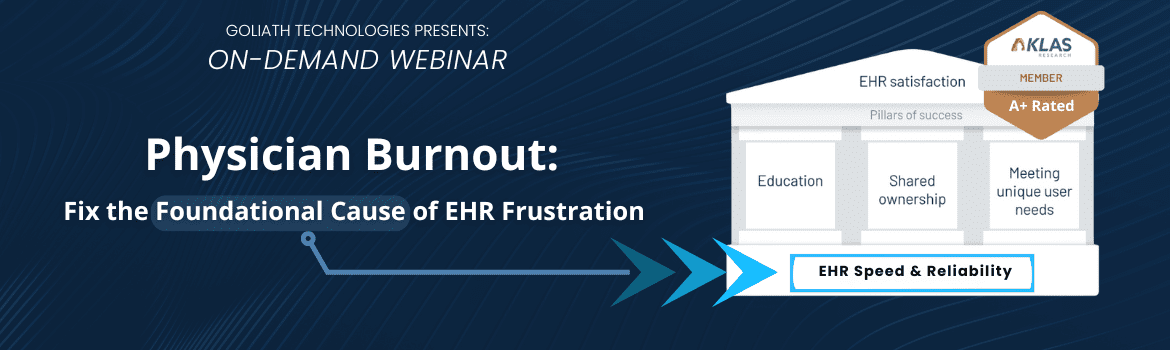 Webinar-Physician-Burnout- Ascension Health<br />
How We Improved<br />
Epic & Oracle Health EHR<br />
Speed & Reliability