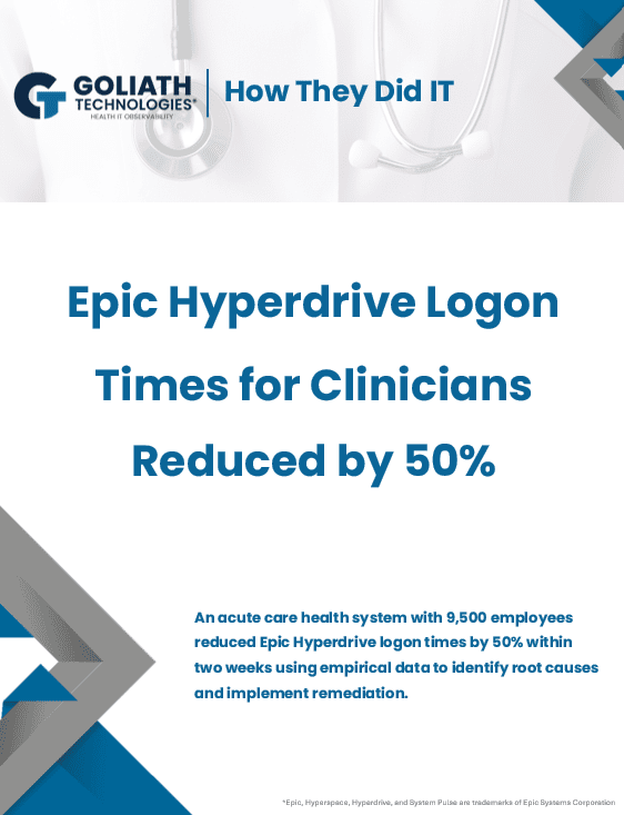 Epic Hyperdrive Logon Times for Clinicians Reduced by 50%